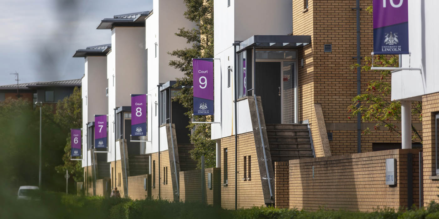 A row of properties at Lincoln Courts