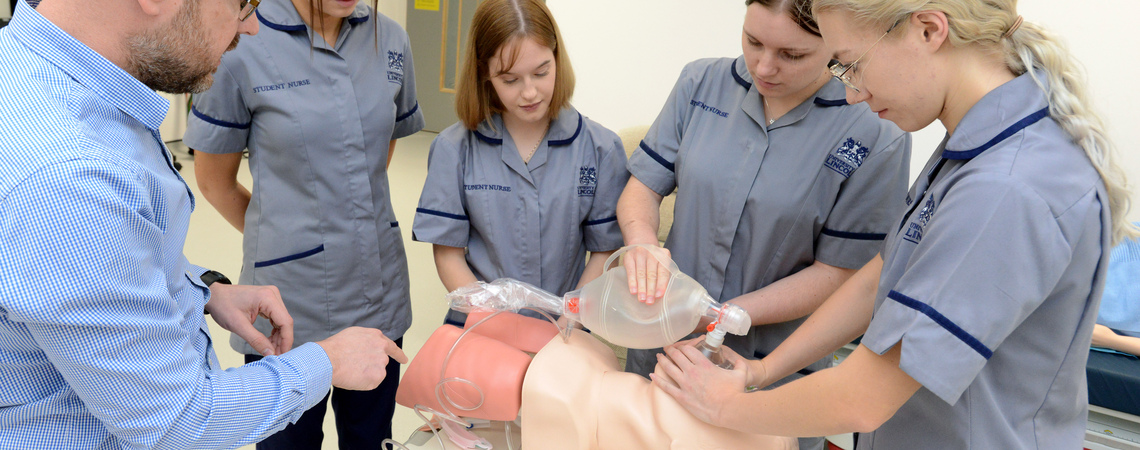 Student nurses working together