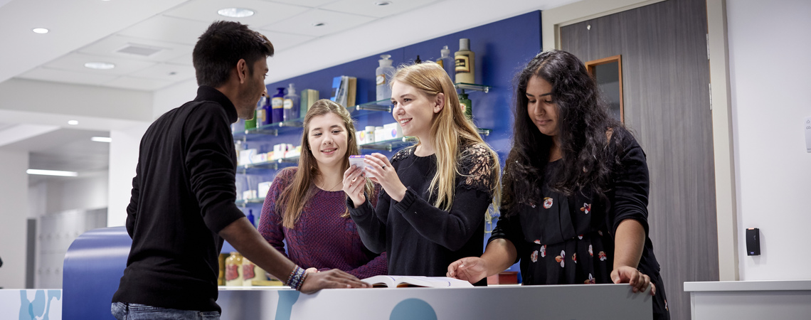 Students taking in mock scenario in the Maltby Suite
