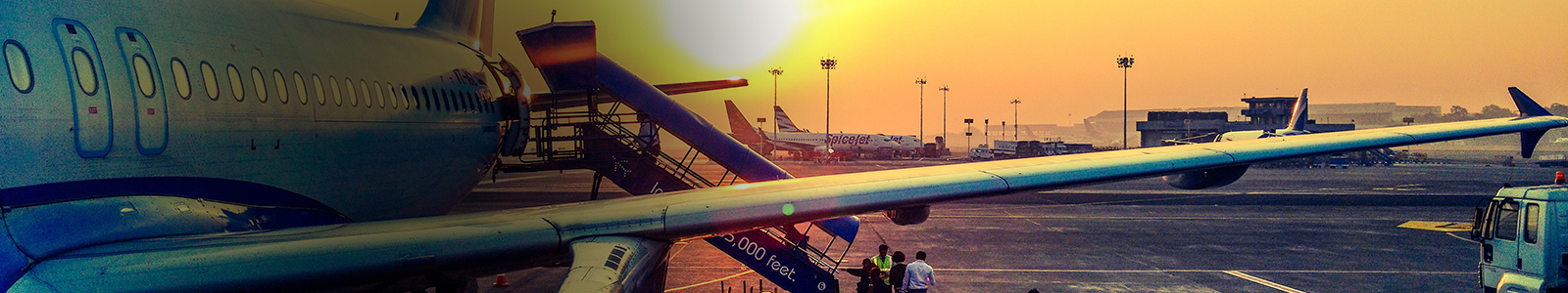 People boarding plane
